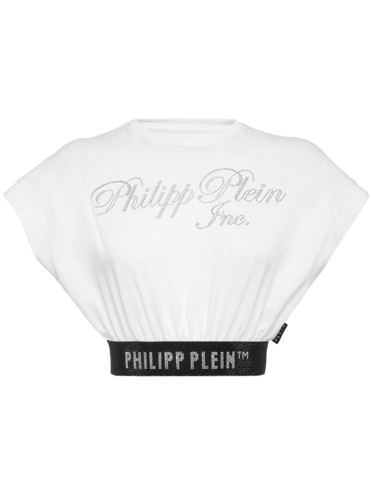 

Philipp Plein укороченная футболка с логотипом, белый