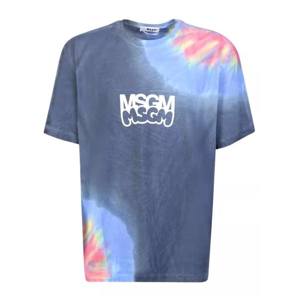 

Футболка bold logo tie-dye t-shirt Msgm, мультиколор