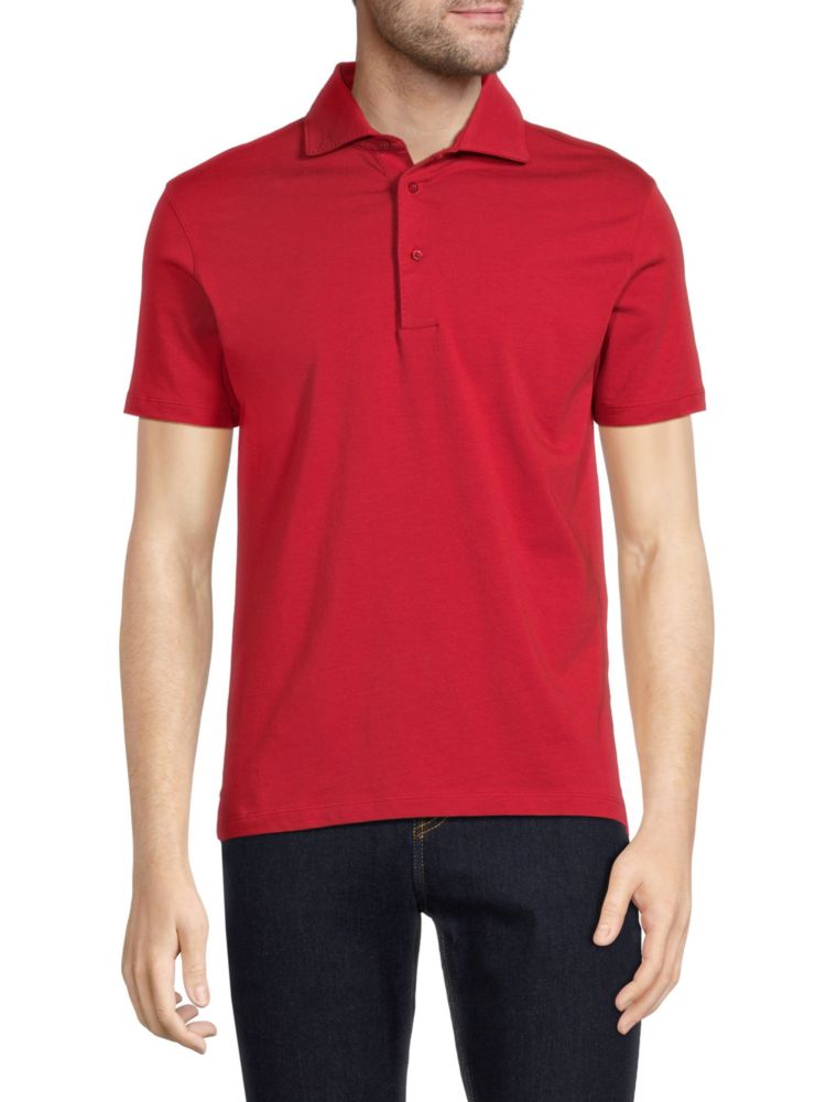 Легендарная хлопковая рубашка-поло пима с короткими рукавами Patrick Assaraf, красный patrick красный