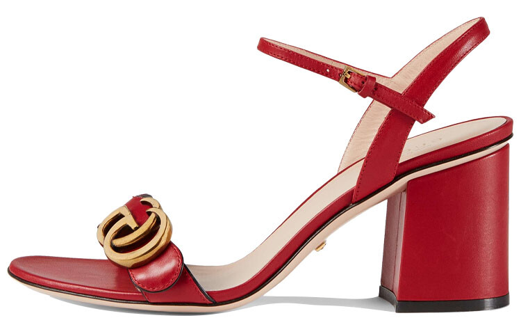 

Кожаные босоножки на среднем каблуке Gucci