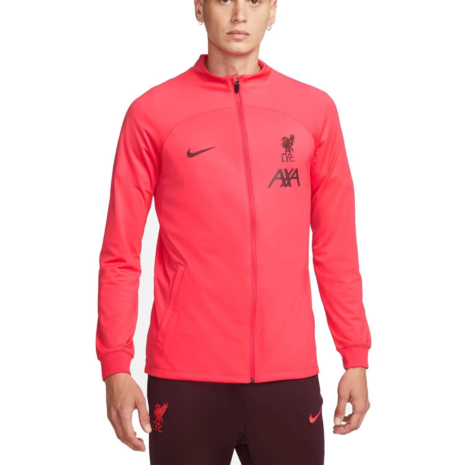 

Мужская красная спортивная куртка Liverpool Performance Strike с молнией во всю длину Nike, Красный