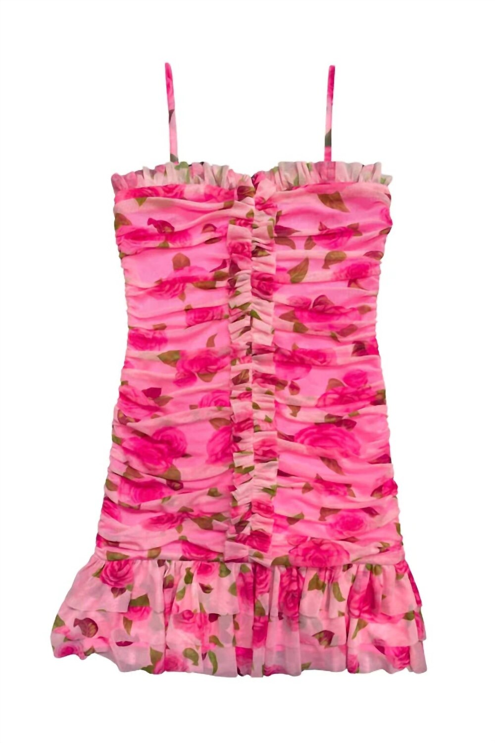 

Платье Bobbi в сетку с рюшами - Junior In Rose Katie J Nyc
