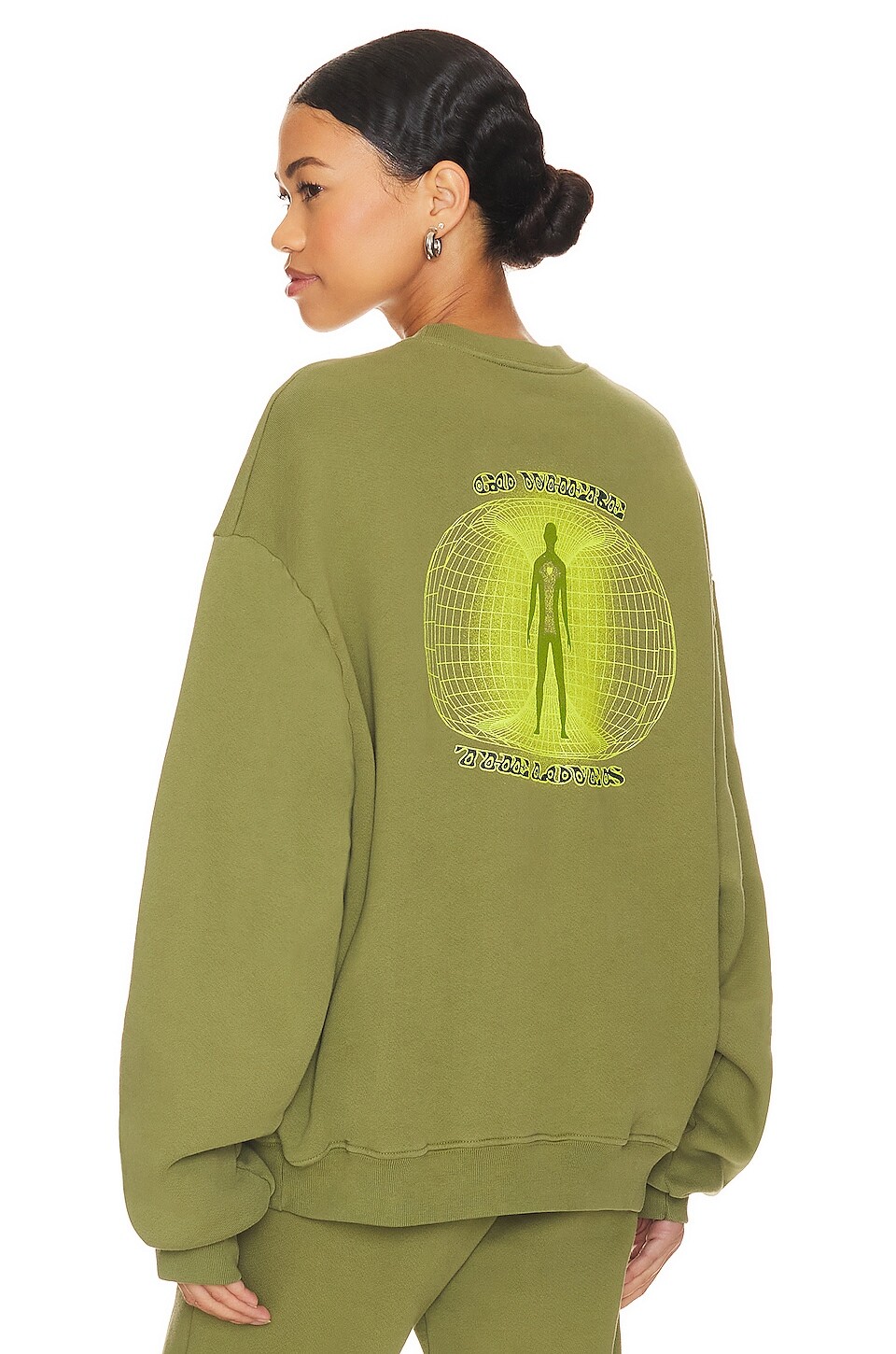 

Толстовка Local Love Club Go Where The Love Is Crewneck, оливковый, Зеленый