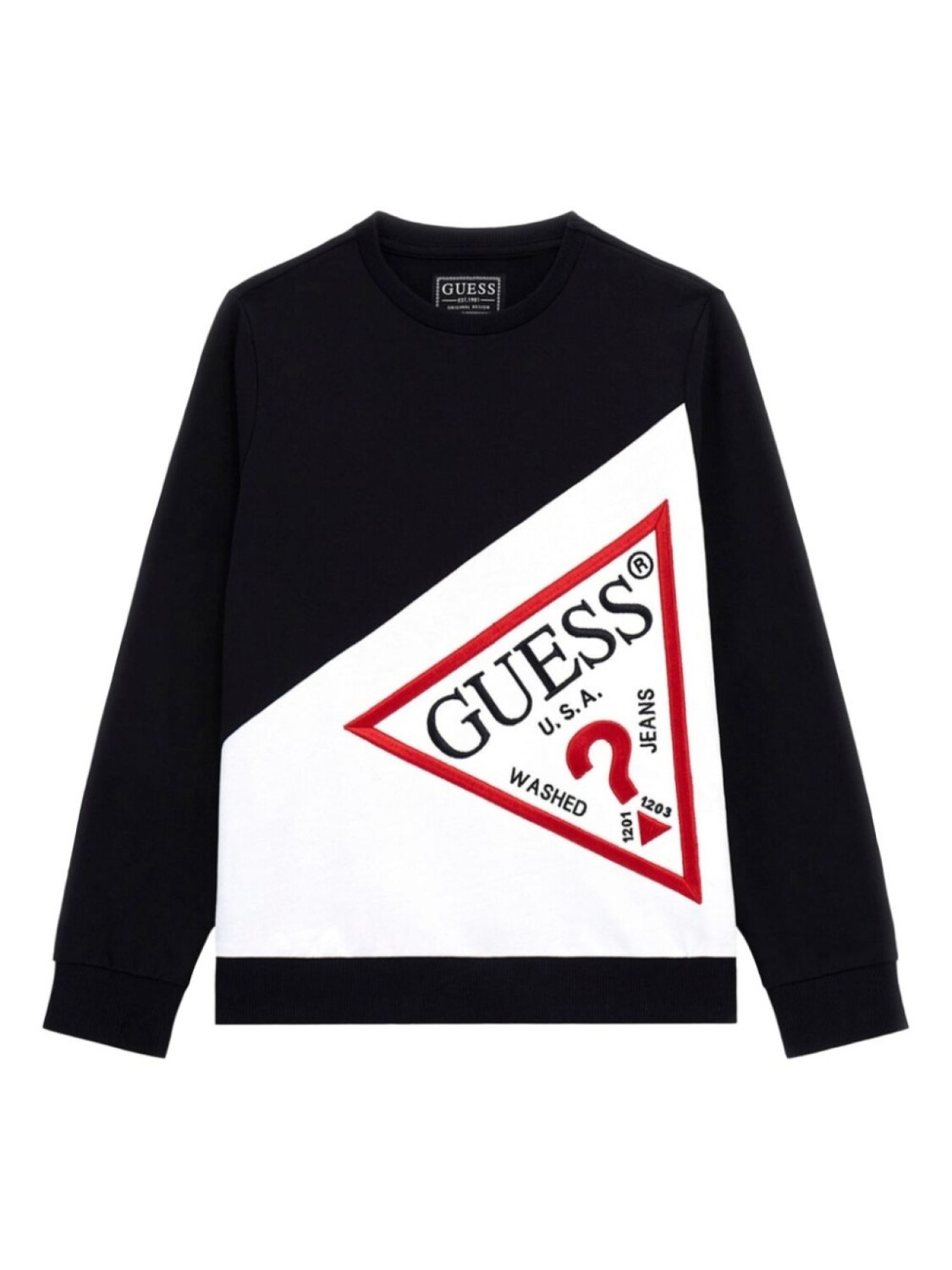 

Guess kids толстовка с логотипом, черный