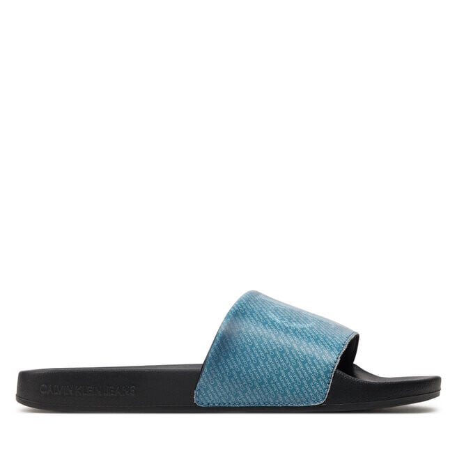 

Шлепанцы Calvin Klein Jeans Slide Lenticular YM0YM00953 Black/Dusk Blue/Peacoat 0GW, синий