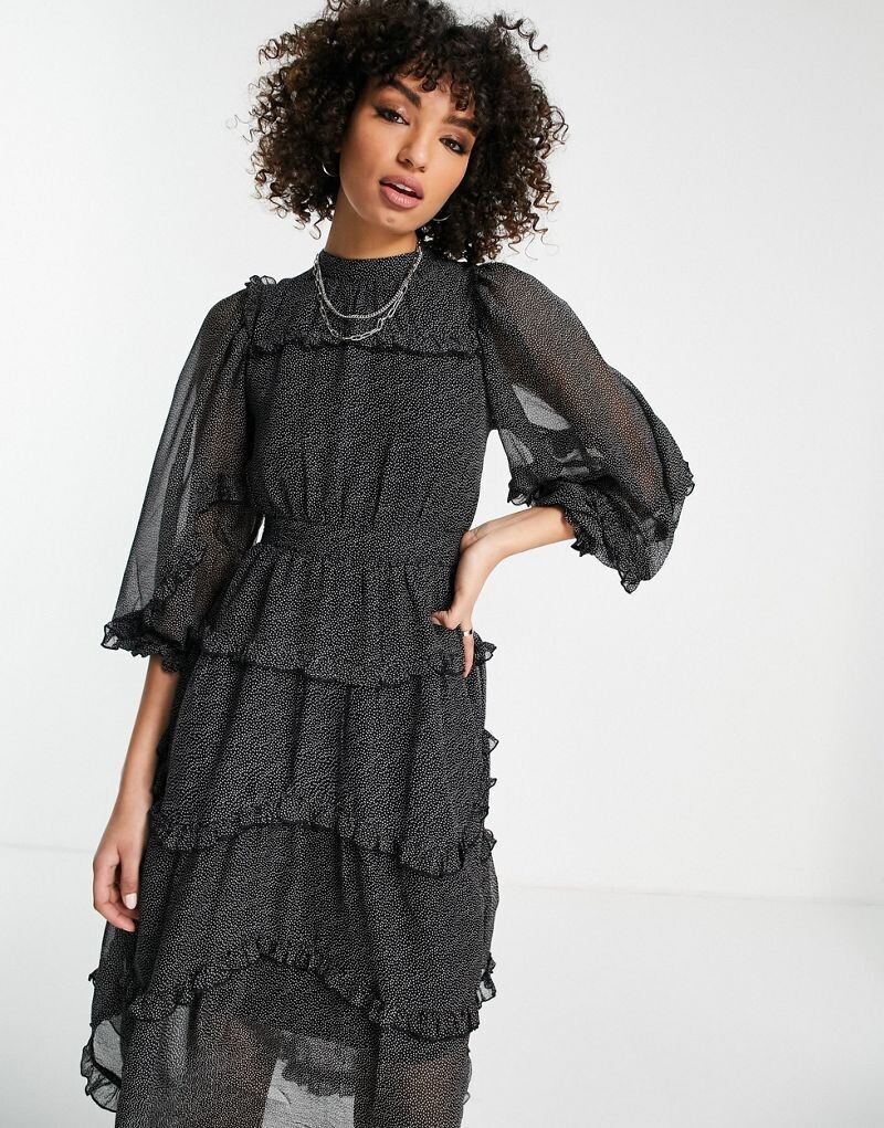 

Платье миди с оборками Topshop - MULTI