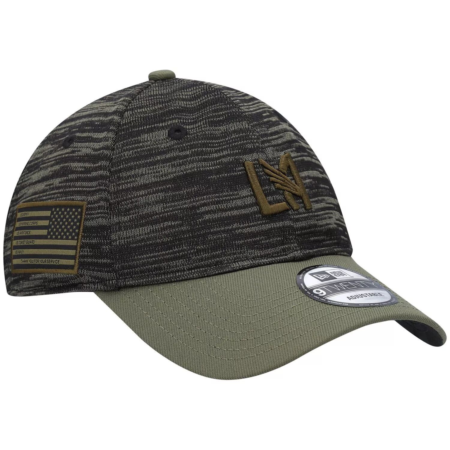 

Мужская регулируемая кепка New Era Olive LAFC Salute To Service 9TWENTY