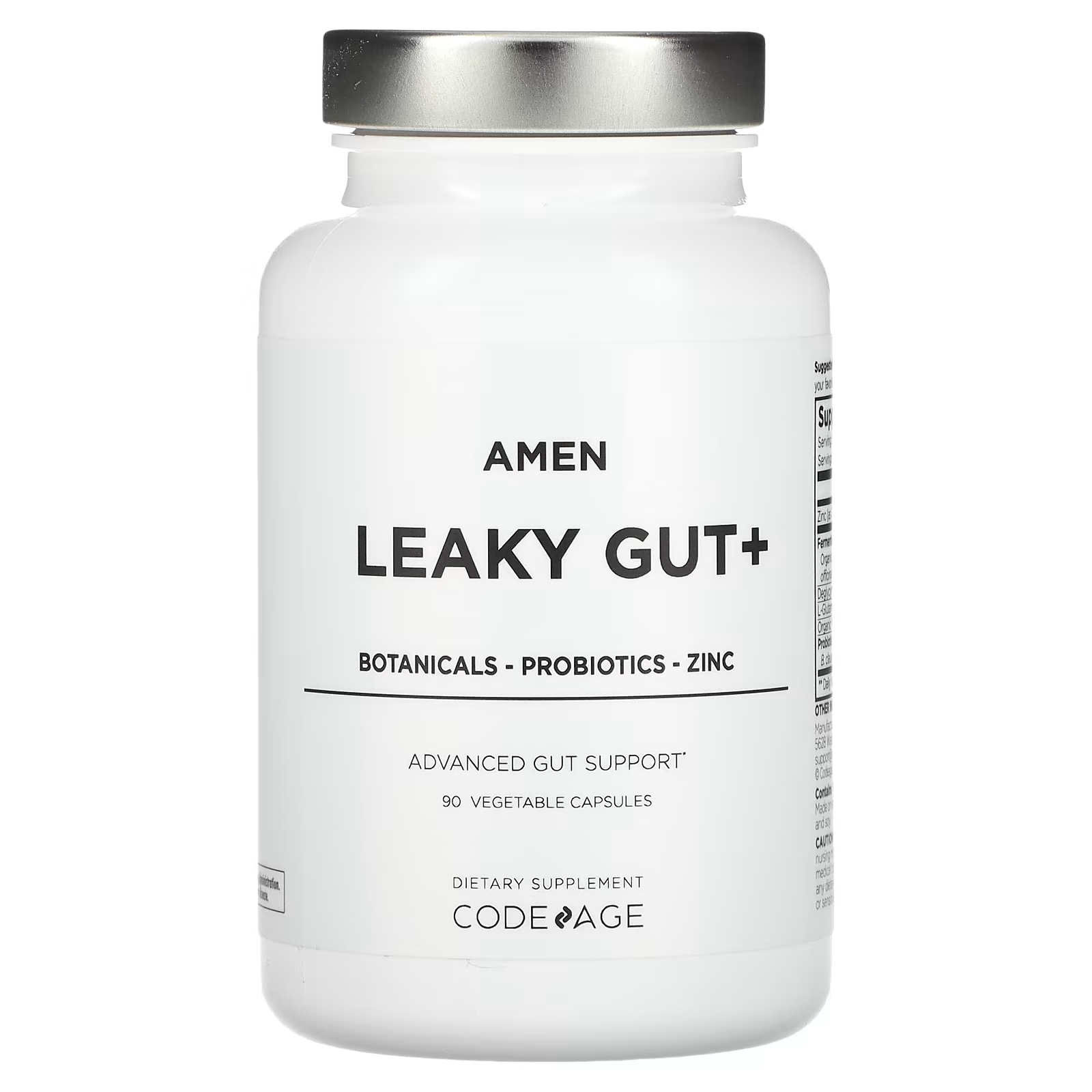Пищевая добавка Codeage Amen Leaky Gut+ без ГМО, 90 растительных капсул