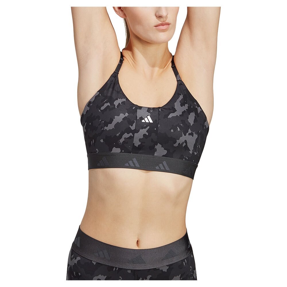 

Спортивный топ adidas Aer Ls Tf Aop, черный