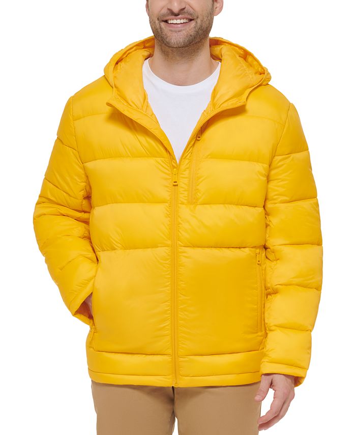 Мужская легкая куртка-пуховик с капюшоном Cole Haan, желтый
