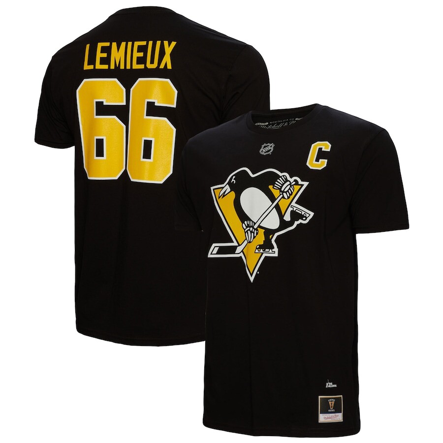 

Футболка с коротким рукавом Mitchell & Ness Pittsburgh Penguins, черный