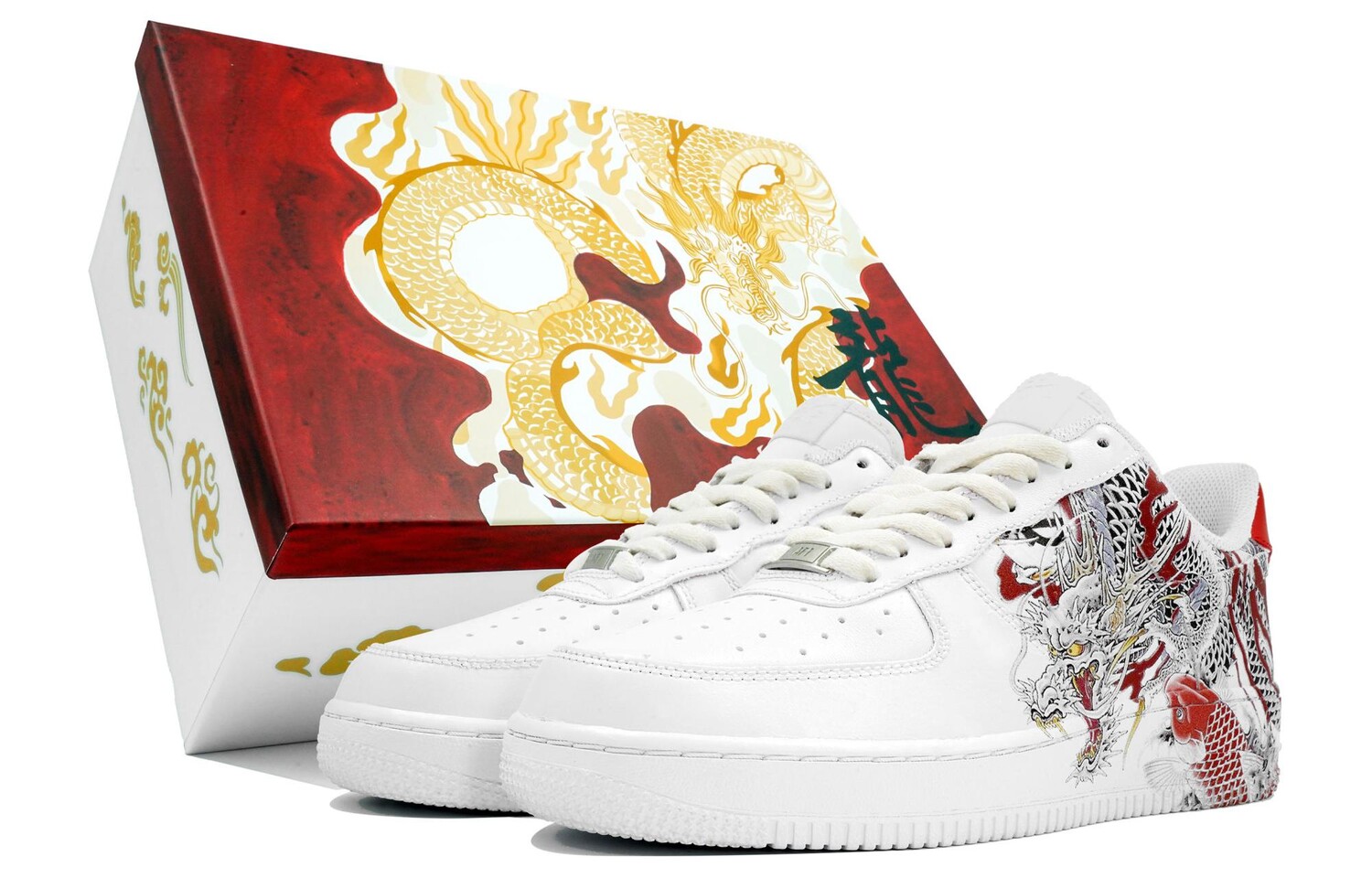 

Кроссовки Nike Air Force 1 Skateboarding Shoes Women's Low-top Red/Black, белый