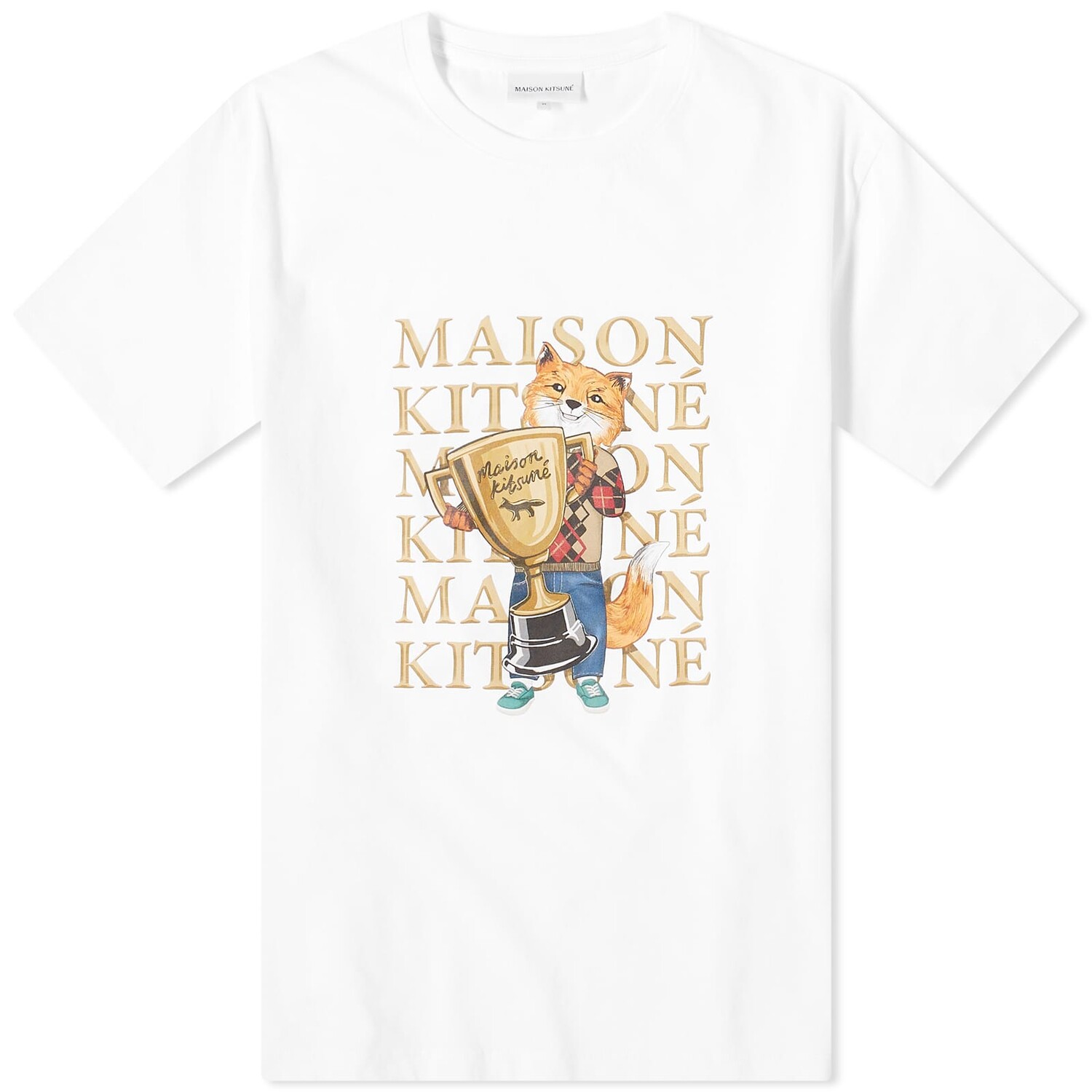 Футболка Maison Kitsune Fox Champion Regular, белый