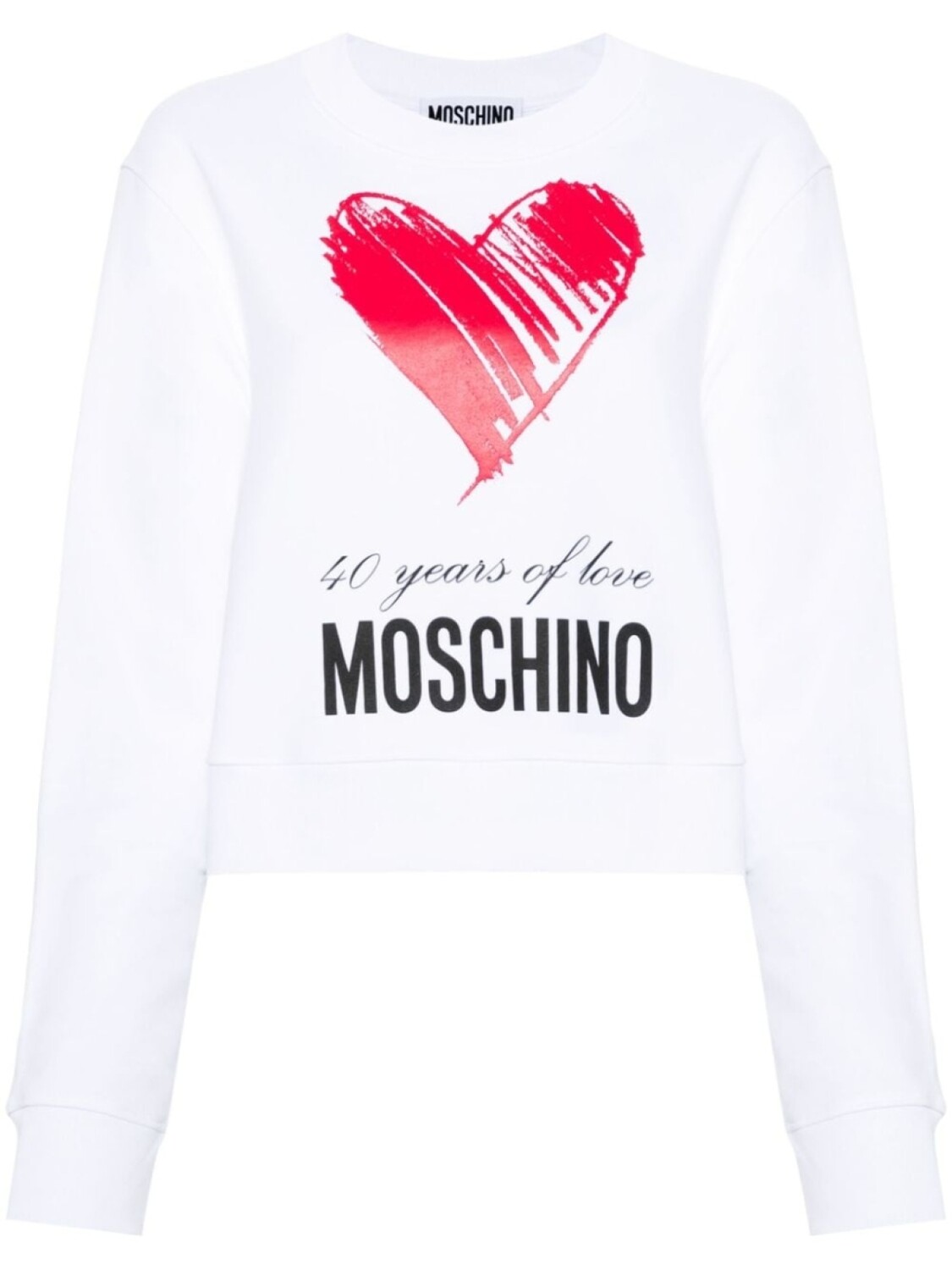 

Moschino толстовка с логотипом, белый