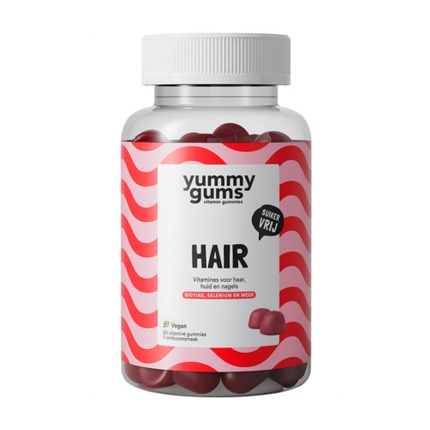 Витаминные жевательные конфеты для волос без сахара, 60 шт., Yummygums
