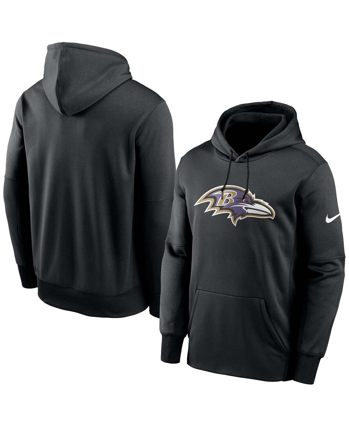 

Мужской черный пуловер с капюшоном Baltimore Ravens Fan Gear Primary Logo Therma Performance Nike