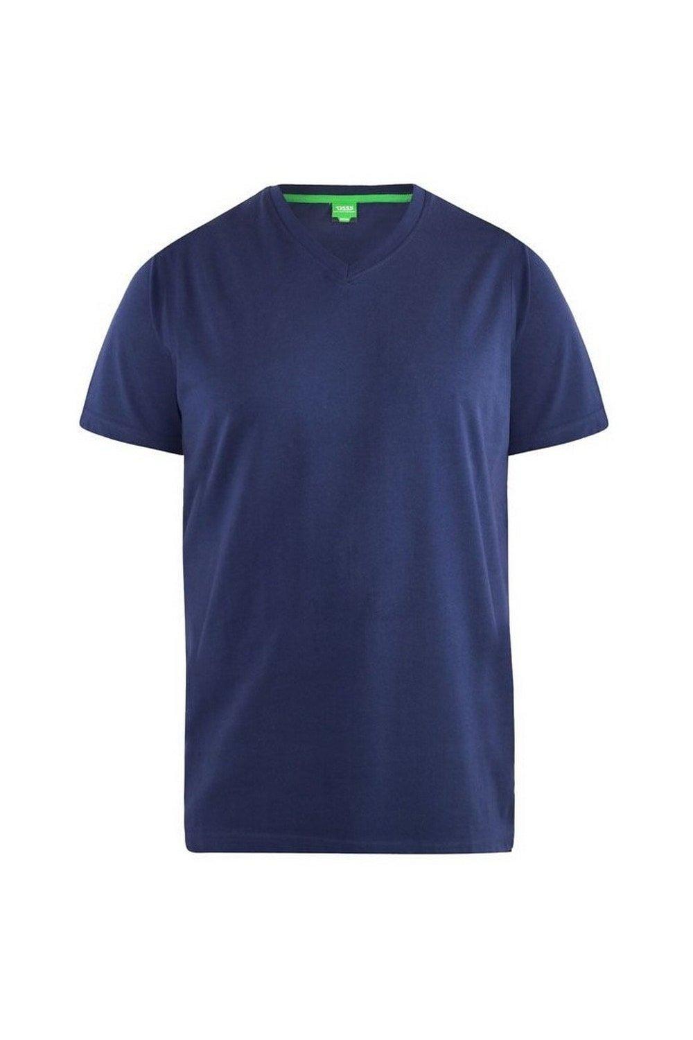 D555 Хлопковая футболка Kingsize Signature-1 Duke Clothing, темно-синий