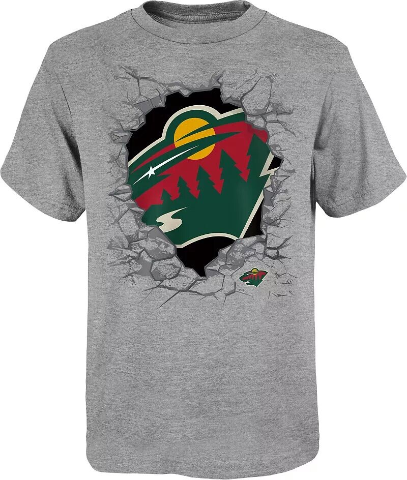 

Outerstuff Серая футболка NHL Youth Minnesota Wild Breakthrough