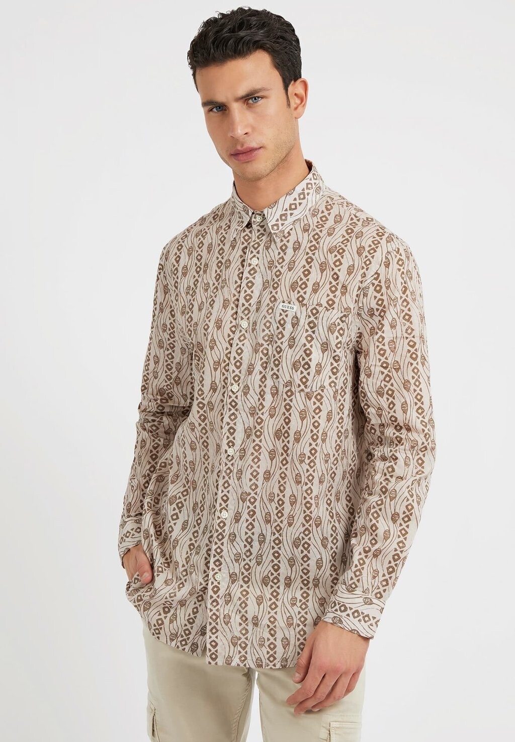 

Рубашка Guess, бежевый