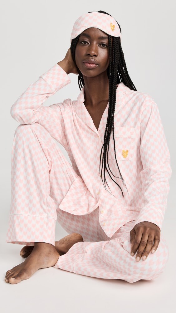 

Пижамный комплект Kerri Rosenthal Betty Heart in Check