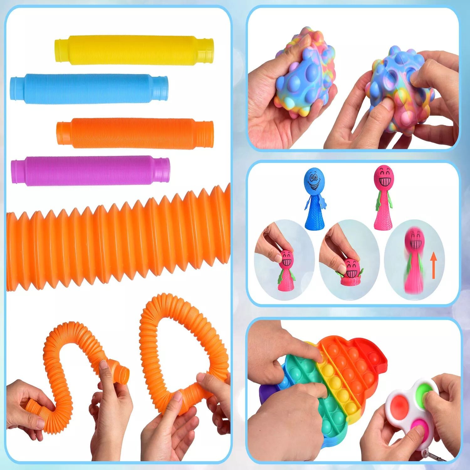 

Набор сенсорных игрушек-непоседа 32 шт. Popfun
