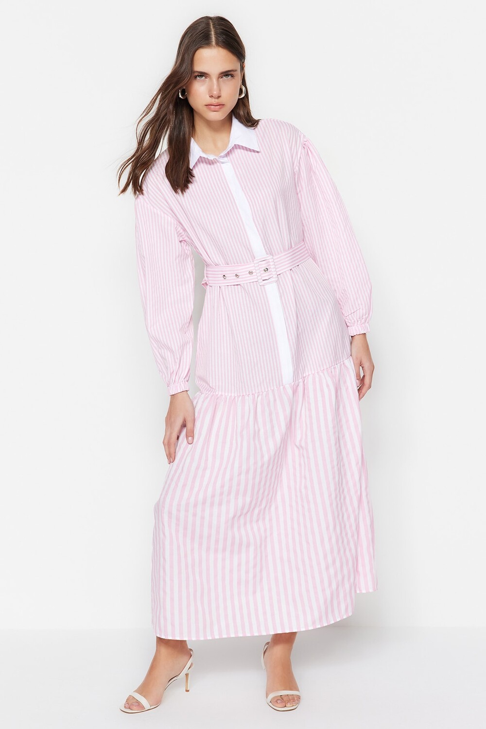 

Платье - Розовое - Базовое Trendyol Modest, розовый