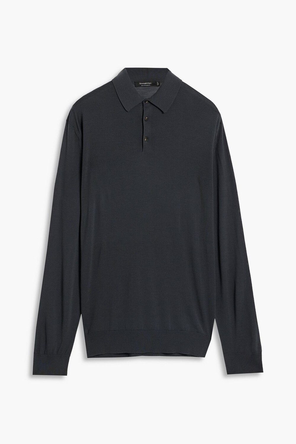

Шерстяной свитер-поло ZEGNA, угольный, Черный