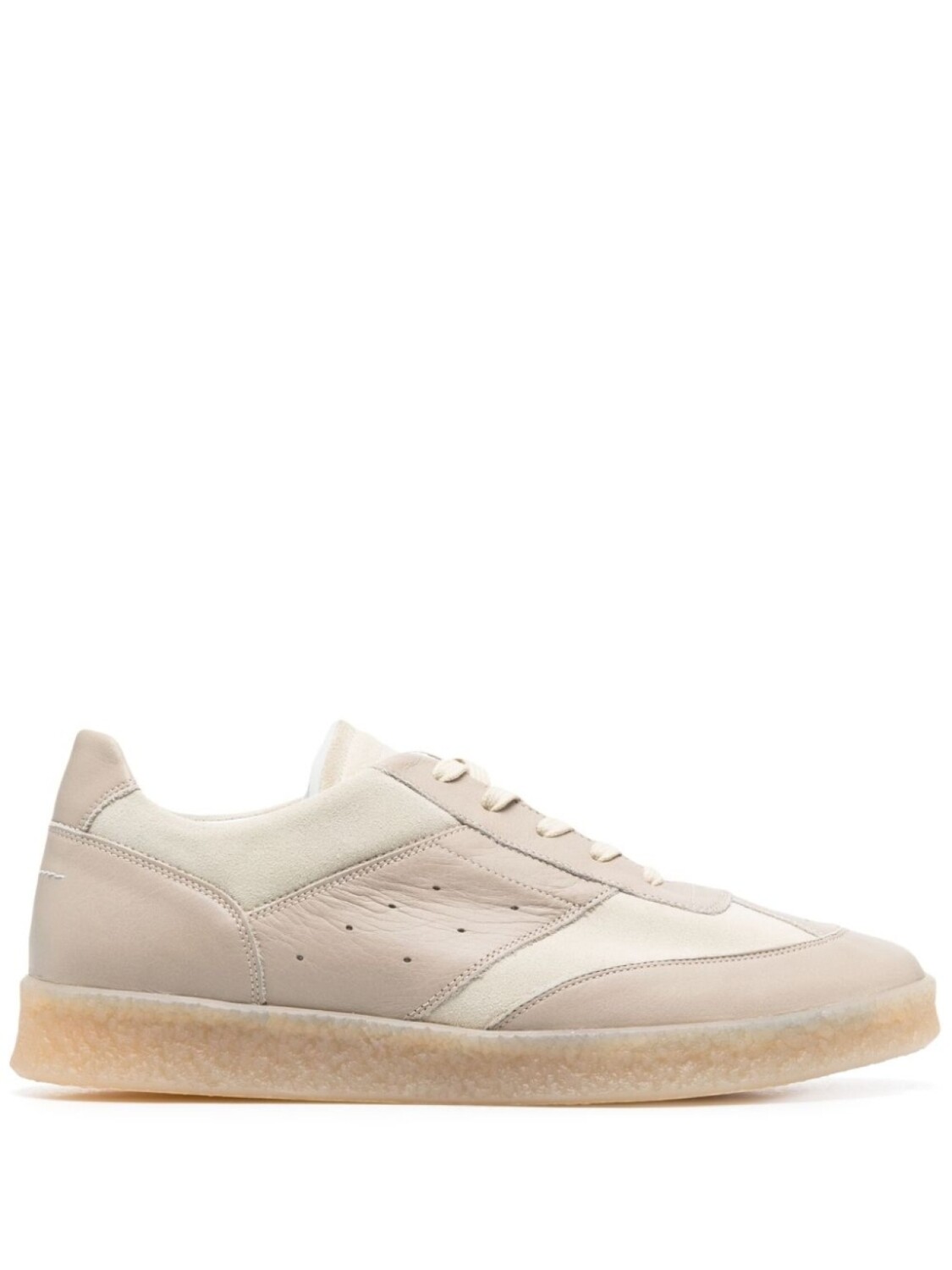 

MM6 Maison Margiela кроссовки 6 Court со вставками, нейтральный цвет