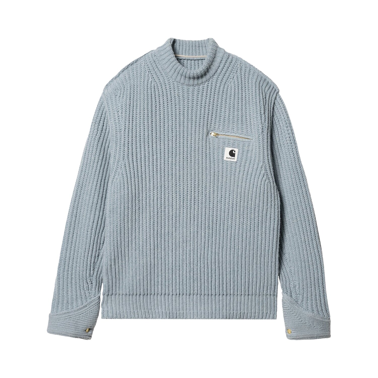 

Вязаный пуловер Carhartt WIP x Sacai Detroit, цвет Голубой, Синий