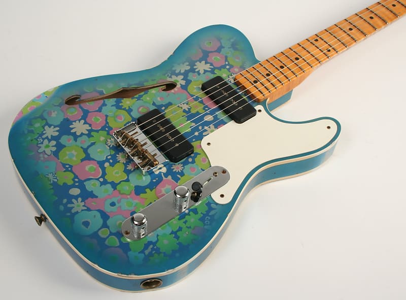 Электрогитара Fender Custom Shop Limited Edition Dual P90 Tele Relic Maple Neck Blue Floral CZ561557 cellucor c4 dynasty limited edition mmxx icy blue razz 570 г 1 26 фунта