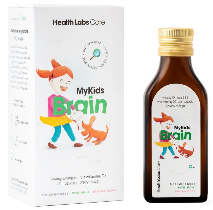 Препарат, поддерживающий правильное развитие и функционирование детского мозга Health Labs Care MyKids Brain Płyn, 100 мл фото