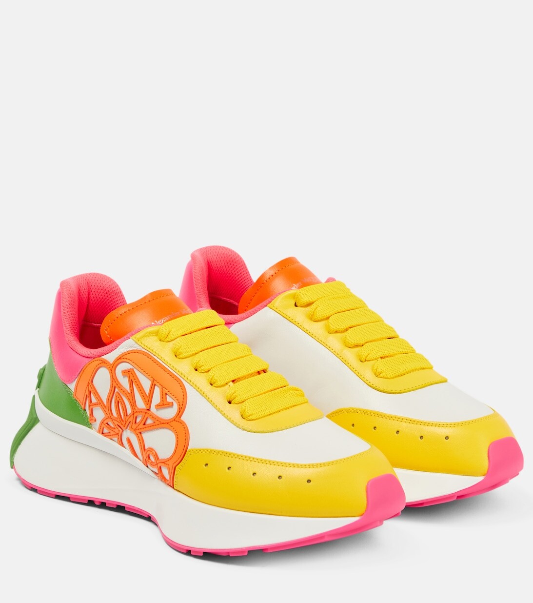 

Кожаные кроссовки Sprint Runner Alexander McQueen, разноцветный