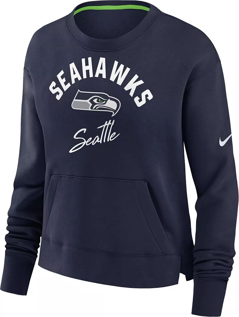 

Темно-синие укороченные кроссовки с высокими бедрами Nike Seattle Seahawks Arch Team