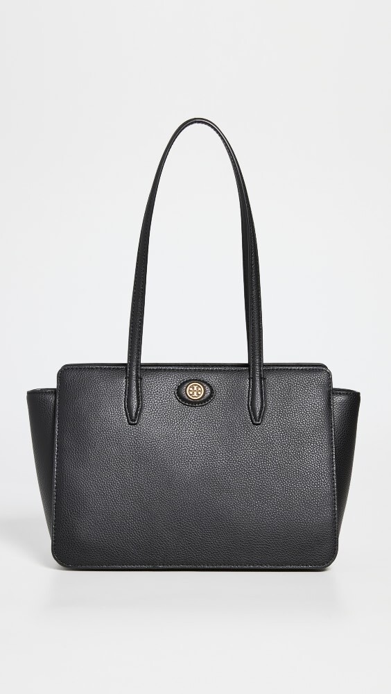 

Сумка-тоут Tory Burch Robinson Pebbled Small, черный