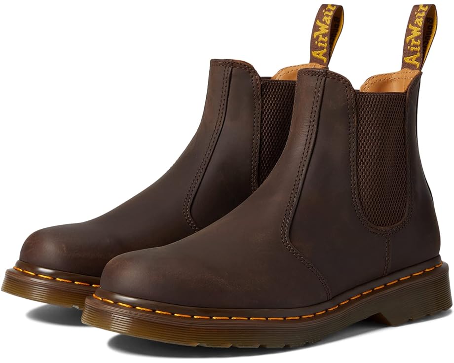 Ботинки Dr. Martens 2976 Yellow Stitch Smooth Leather Chelsea Boots, коричневый ботинки zara leather chelsea boots коричневый
