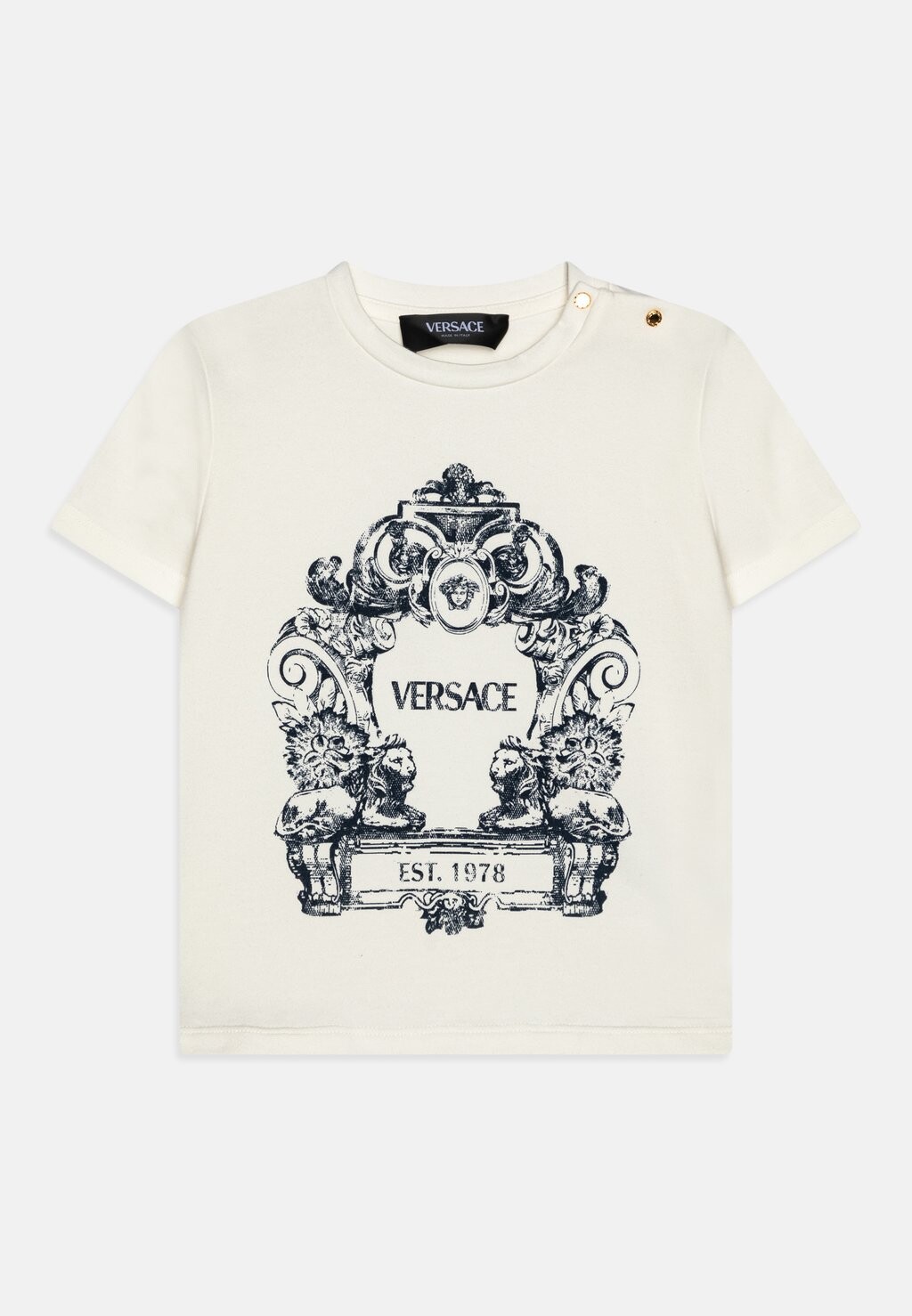 

Футболка с принтом STEMMA PRINT UNISEX Versace, цвет bianco/navy