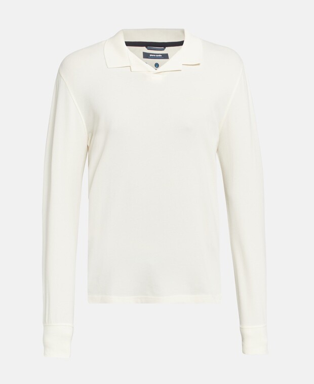

Рубашка-поло с длинными рукавами Pierre Cardin, цвет Wool White