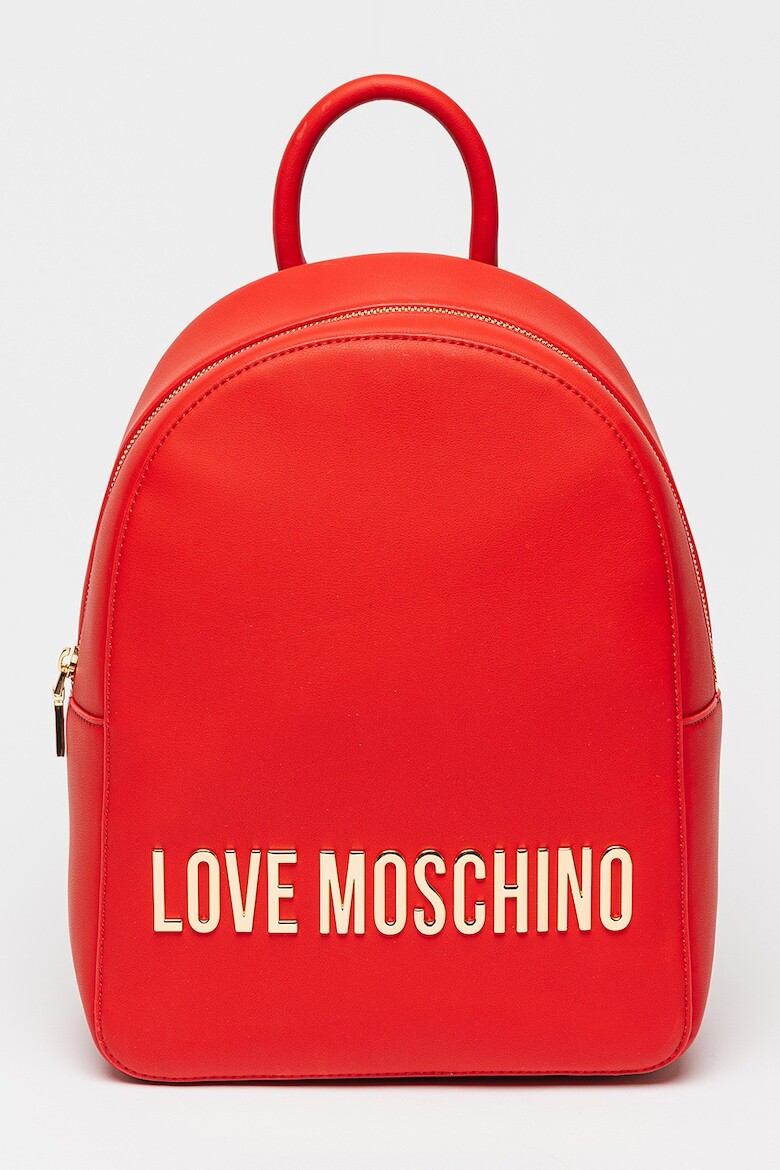 

Рюкзак из экокожи с металлическим логотипом Love Moschino, красный