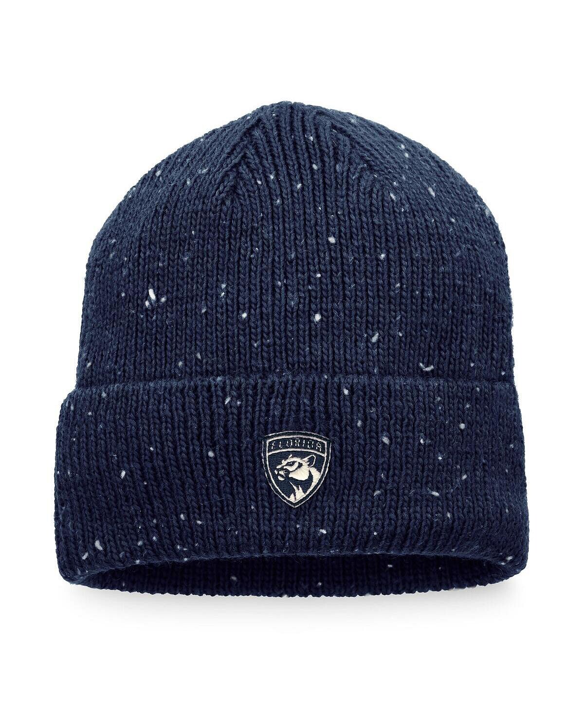 

Мужская фирменная темно-синяя вязаная шапка с манжетами Florida Panthers Authentic Pro Rink Pinnacle Fanatics