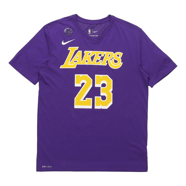 Футболка Nike NBA James LeBron James lakers limited Jersey Short Sleeve Purple, фиолетовый фигурка funko vinyl gold nba lakers lebron james city 5 59386