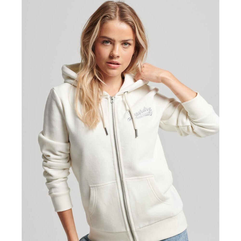 

Толстовка Superdry Vintage Scripted Coll Full Zip, бежевый