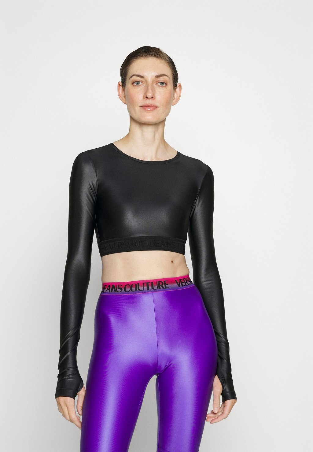 

Рубашка с длинным рукавом Versace Jeans Couture, черный