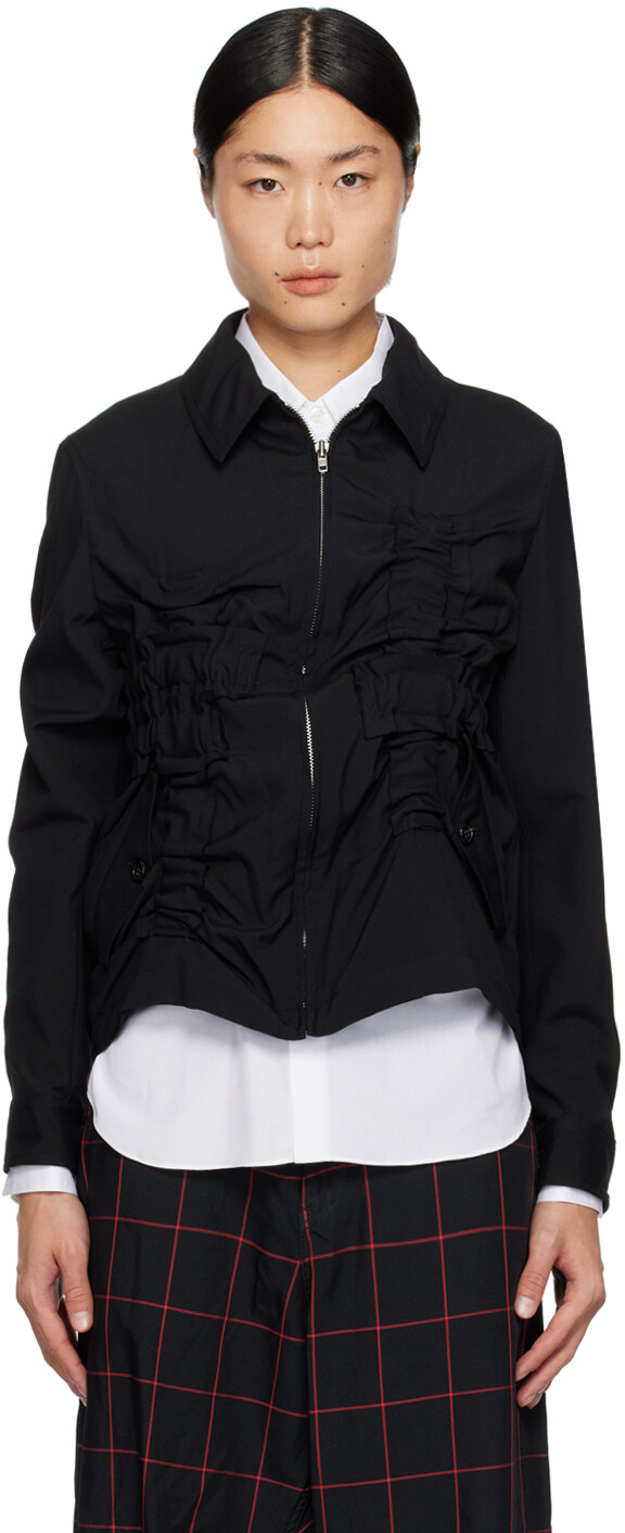 

Черная куртка со сборками Comme Des Garcons
