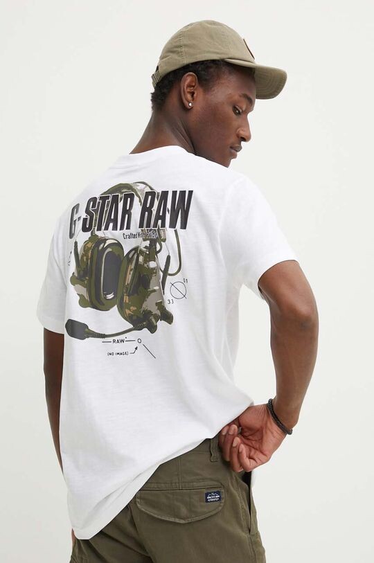 

Хлопковая футболка G-Star Raw, белый