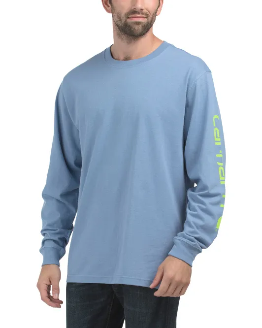 

Тяжелая футболка с длинными рукавами Carhartt, цвет Skystone