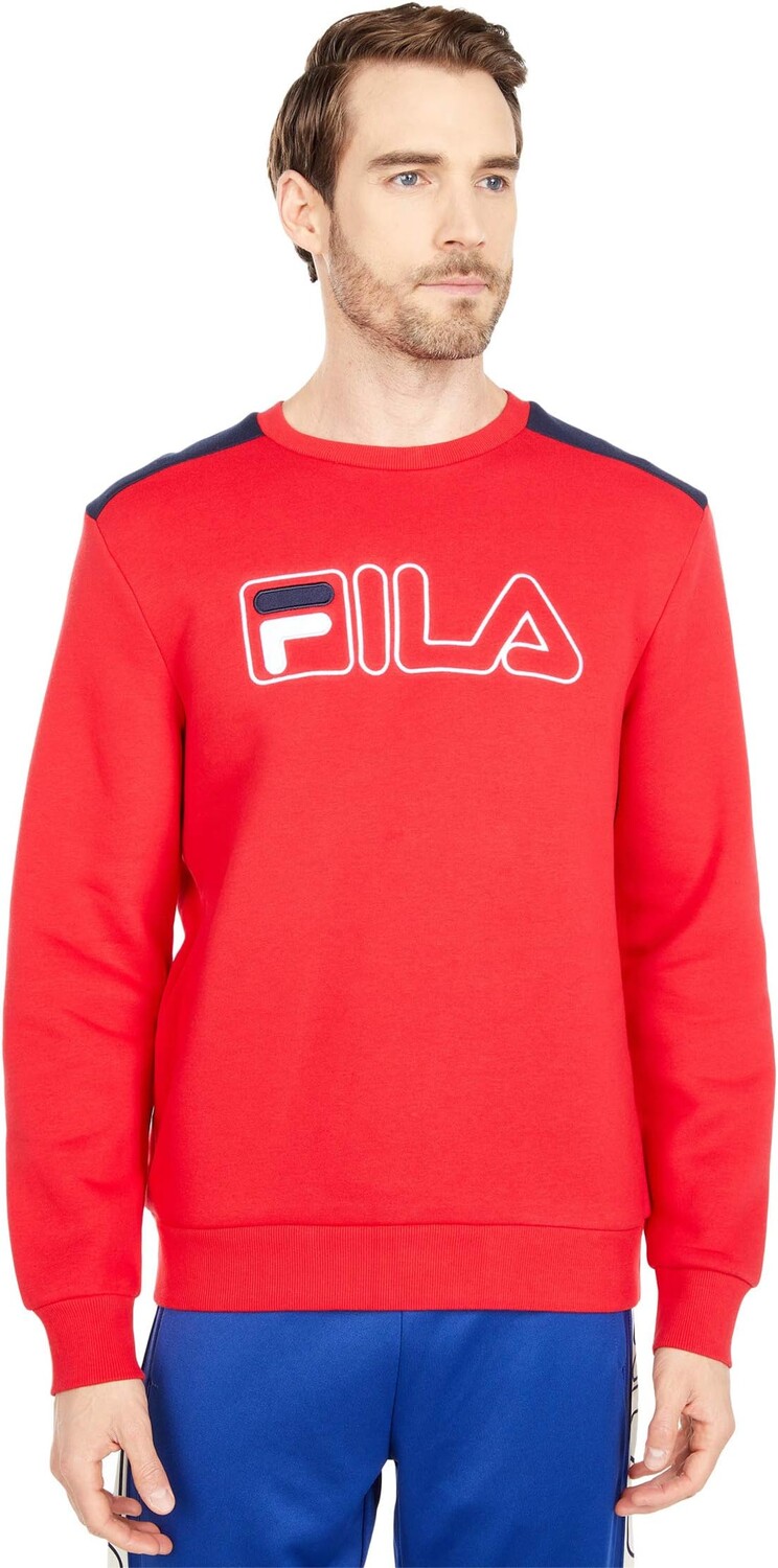 

Толстовка Fila Basil 2 Crew, цвет Chinese Red/Peacoat/White