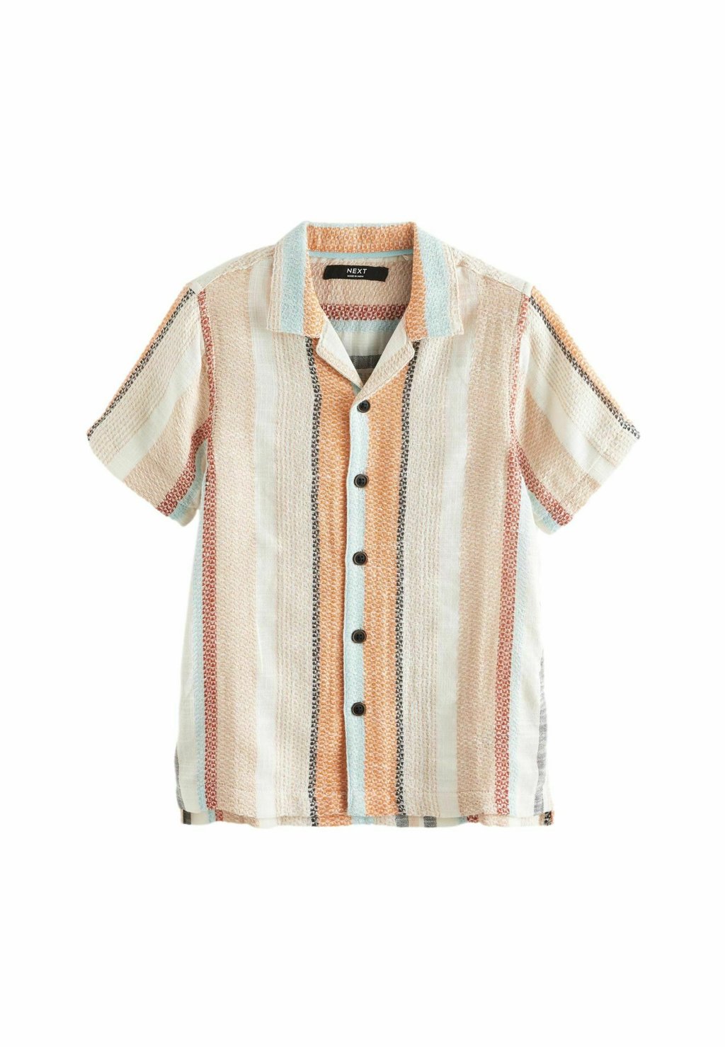 сумка stripe foldaway set next цвет multi colour Рубашка SHORT SLEEVES TEXTURED STRIPE Next, цвет multi