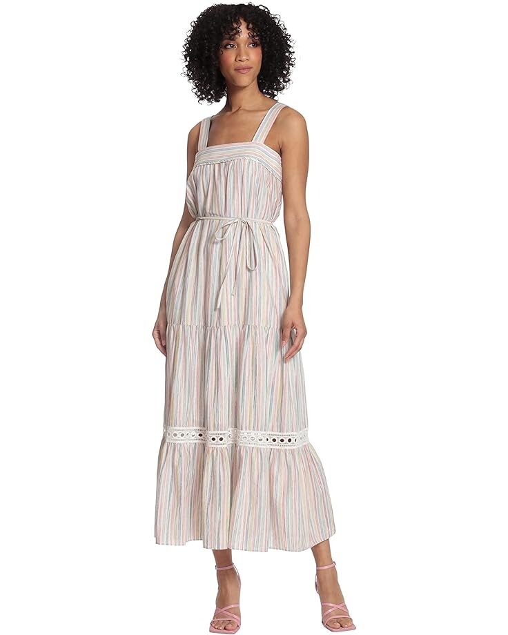 

Платье Maggy London Striped Maxi with Trim, цвет Ivory Multi