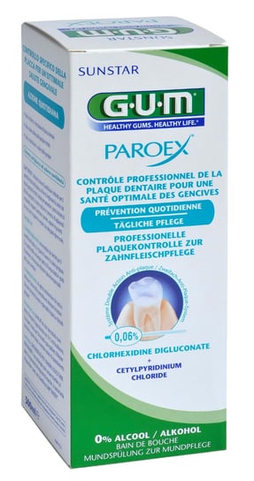 Антисептическая жидкость для полоскания рта 0,06% CHX, 500 мл Sunstar Gum Paroex цена и фото