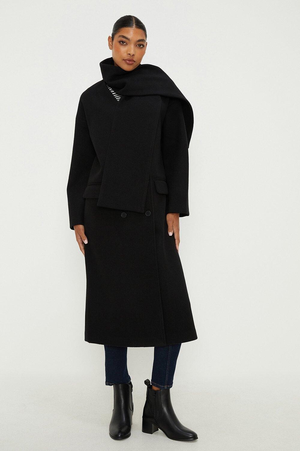 

Макси-шарф-пальто Dorothy Perkins, черный